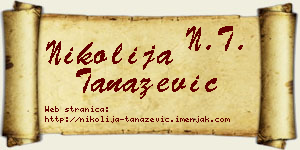 Nikolija Tanazević vizit kartica